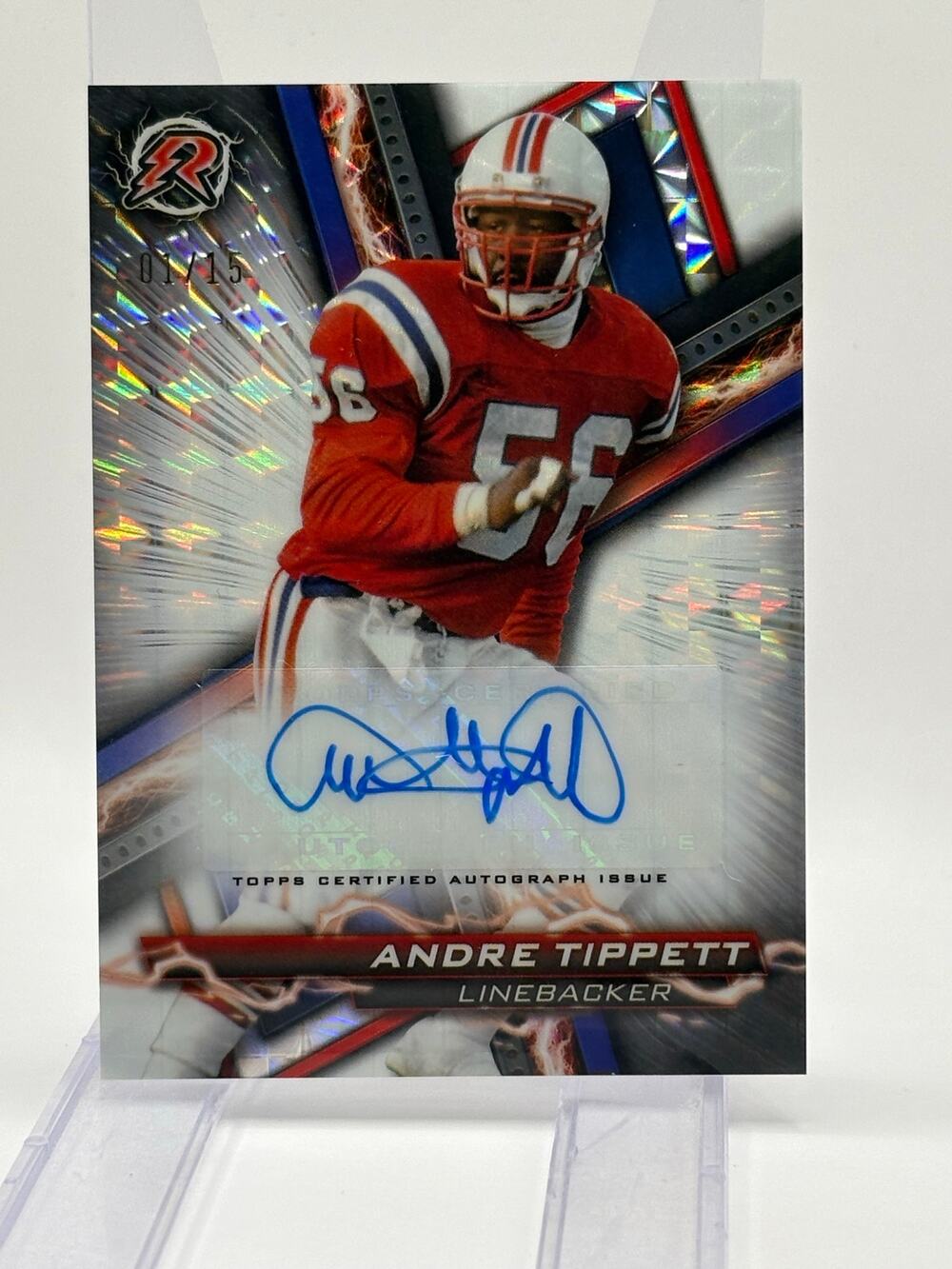 2023 Topps Composite Resurgence Andre Tippett White Geometric Auto 1/15 SP NE